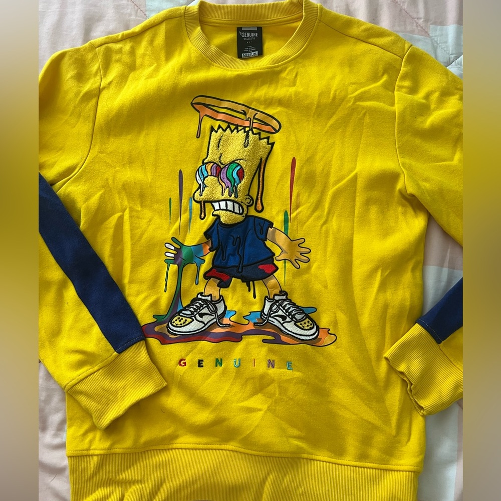 Genuine Authentic Garments Simpsons men’s sweatshirt size Medium worn TWICE